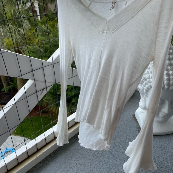GUC Free People off white cotton top size Small - Picture 3 of 7